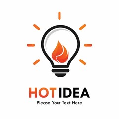 Hot idea logo template illustration