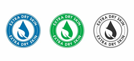 Extra dry skin logo template illustration