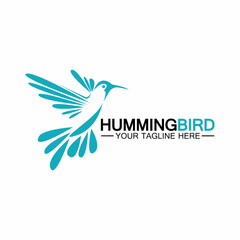 Fototapeta premium Hummingbird logo design vector template