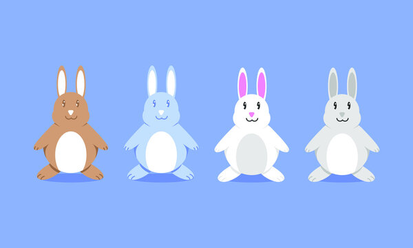 Set of Easter Bunny