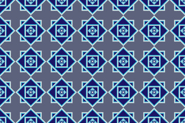 Geometric seamless pattern, square pattern art, asphalt seamless pattern, Ceramics vector abstract blue background. Tile Seamless pattern, ornament print, wallpaper, clothing, wrapping, fabric,textile