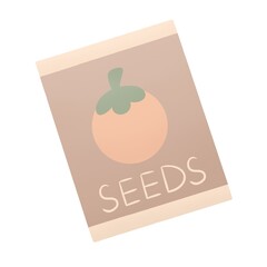 cute childish spring illustration - seeds