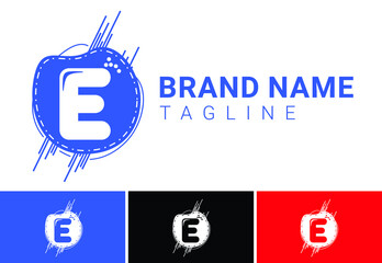 E letter new logo and icon design