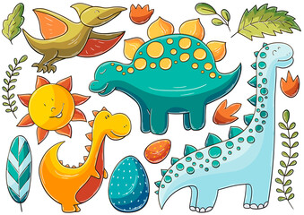 Illustration in hand drawn style. Children's drawings for your design