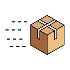 box delivery icon for website, symbol, presentation