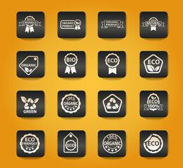 eco label icon set