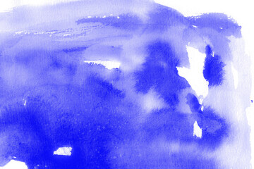 ウルトラマリンブルーの水彩塗りテクスチャ背景