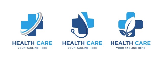 Set of health care Logo design vector illustration