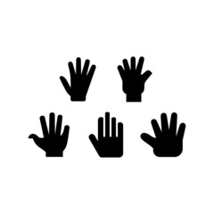 Hand Icon Set Vector Illustration