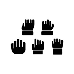 Obraz premium Fist Icon Set Vector Illustration