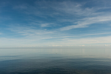 view of the lake with clouds