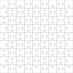 White puzzles. Business background. Vector