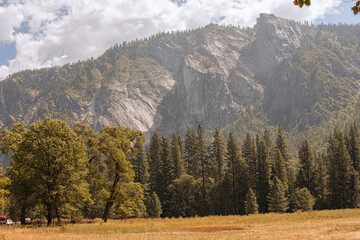 Autumnal natural landscape from Yosemite National Park, California, United States