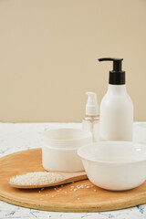 cosmetics based on rice, rice water, natural cosmetics for skin and hair care
