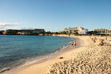Piste, A&eacute;roport, plage, Princesse Juliana, Saint Martin, Petites Antilles, Pays Bas