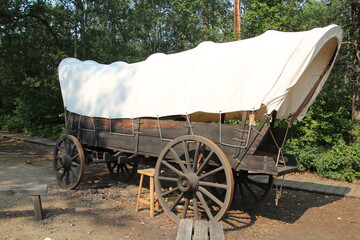 old carriage in the countryside