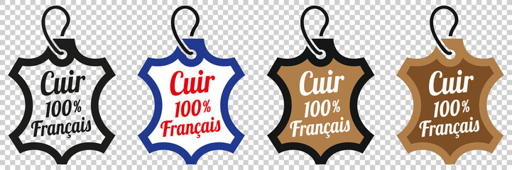 ÉTIQUETTE CUIR 100% FRANÇAIS © kazy