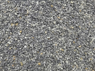 Crushed stone of limestone gravel texture and background.