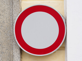 Verkehrsschild - Fahrverbot für Fahrzeuge aller Art