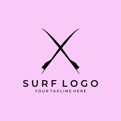 vintage surfing graphics, logos, labels and emblems. Surf t-shirt design.