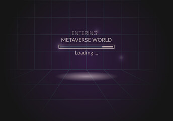 Illustration entering metaverse world technology