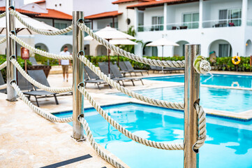 Fototapeta premium bridge over the pool