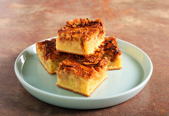 Peanut butter cake slices