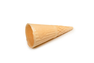 Waffle cone isolated on a white background.