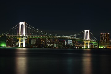 都心の夜の橋が美しい