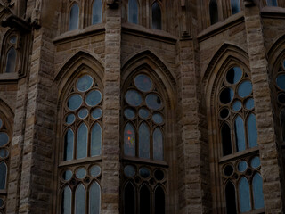 Fototapeta na wymiar sagrada familia. gothic cathedral in barcelona.