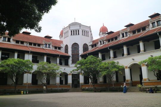 Editorial image of the main building in historic building lawang sewu in semarang city central java Indonesia