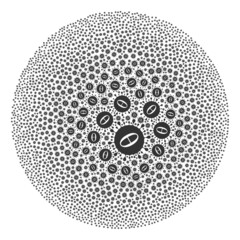 Tetta covid virus elements are organized into bubble group. Tetta covid virus icon bubble mosaic. Abstract round bubble mosaic designed from Tetta covid virus symbols.