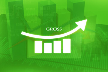 2d rendering Stock market online business concept. business Graph
