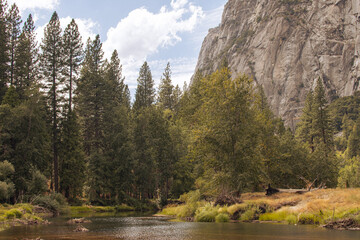 Autumnal natural landscape from Yosemite National Park, California, United States