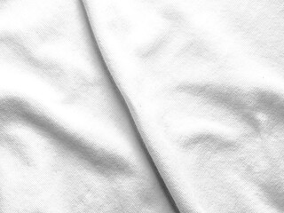 White fabric texture with many folds - exposed fibers - close up full frame view - high resolution...