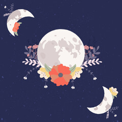 Moon moon phases energy astrology nerd for postcard poster magazine article