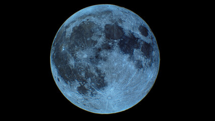 big and huge moon viewed from sky