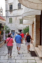 Sibenik,Croatia; - september 5 2021 : picturesque city centre