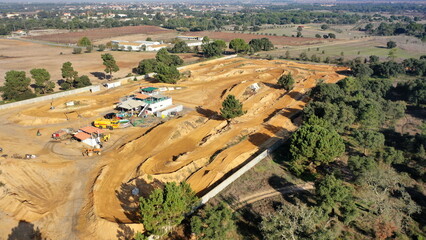 motocross running track in sunny day at Setúbal
