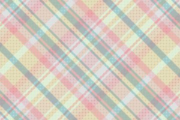 Seamless tartan plaid pattern with texture and pastel color.