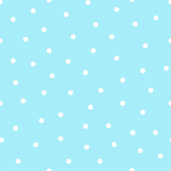 Seamless pattern of dots on blue