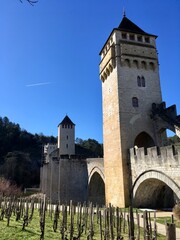 towers of the valentre bridge in cahors