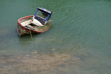Wrecked boat