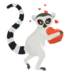 Lemur with heart