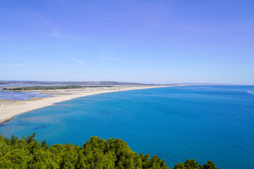 Leucate coast south french mediterranean sea in Catalonia Languedoc Roussillon in France