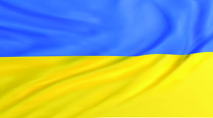 Vector illustration flag of Ukraine. close up flag of Ukraine