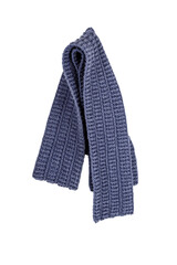 blue knitted wool scarf isolated on white background