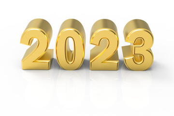 3d Illustration of happy new year 2023