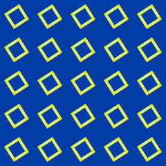 Fototapeta na wymiar Golden squares on a blue background
