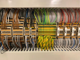 24V cabling in a ships main switchboard panel cabinet